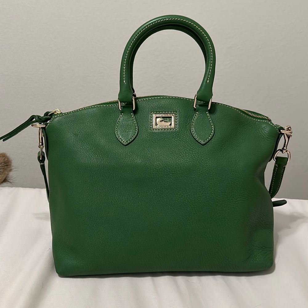 Dooney & Bourke Green Leather Hand Bag/Crossbody